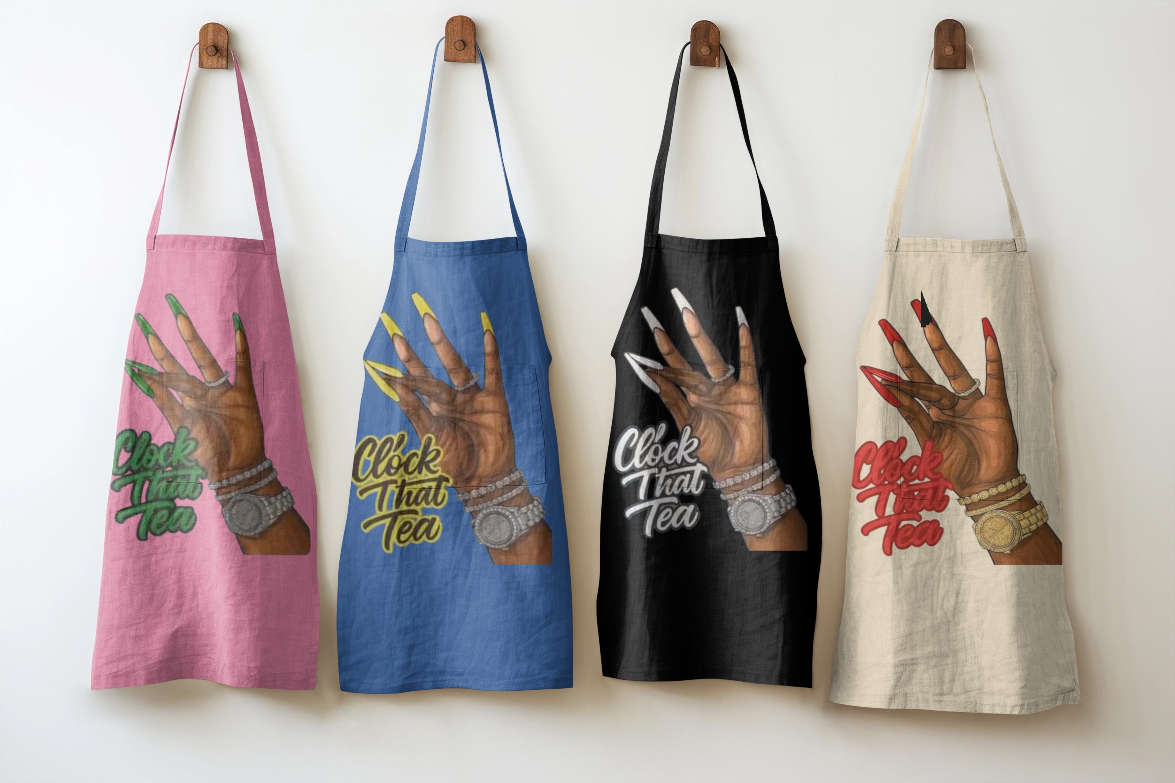 Clock That Tea Apron