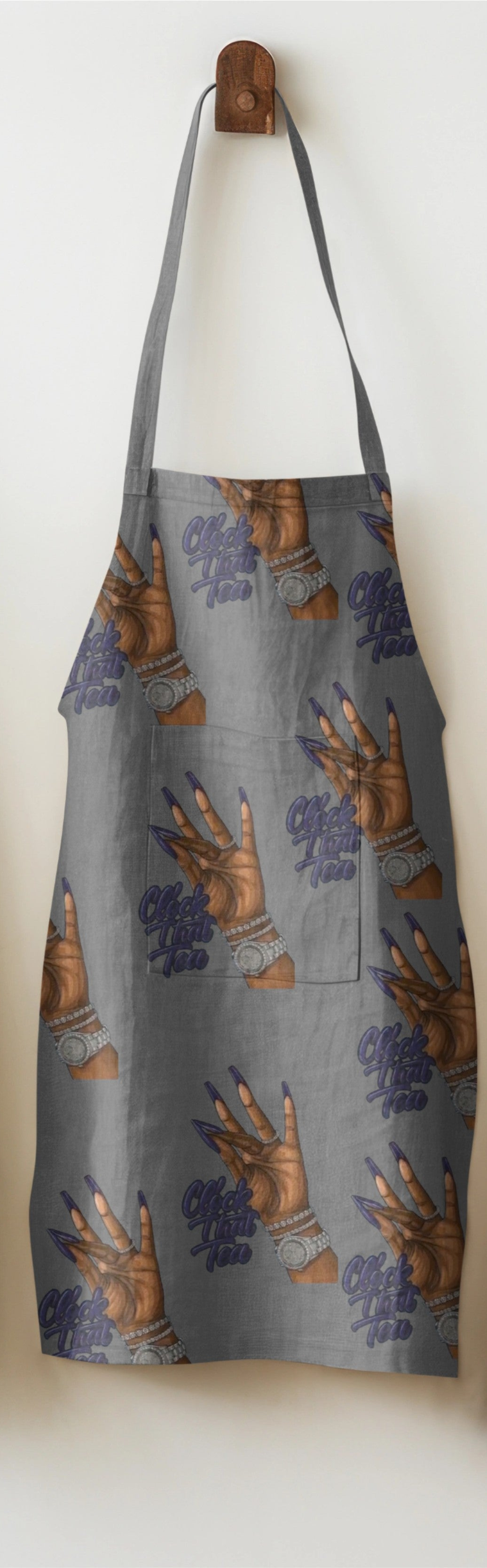 Clock That Tea Apron Multiprint
