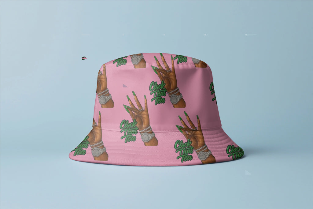 Clock That Tea Bucket Hat Multiprint