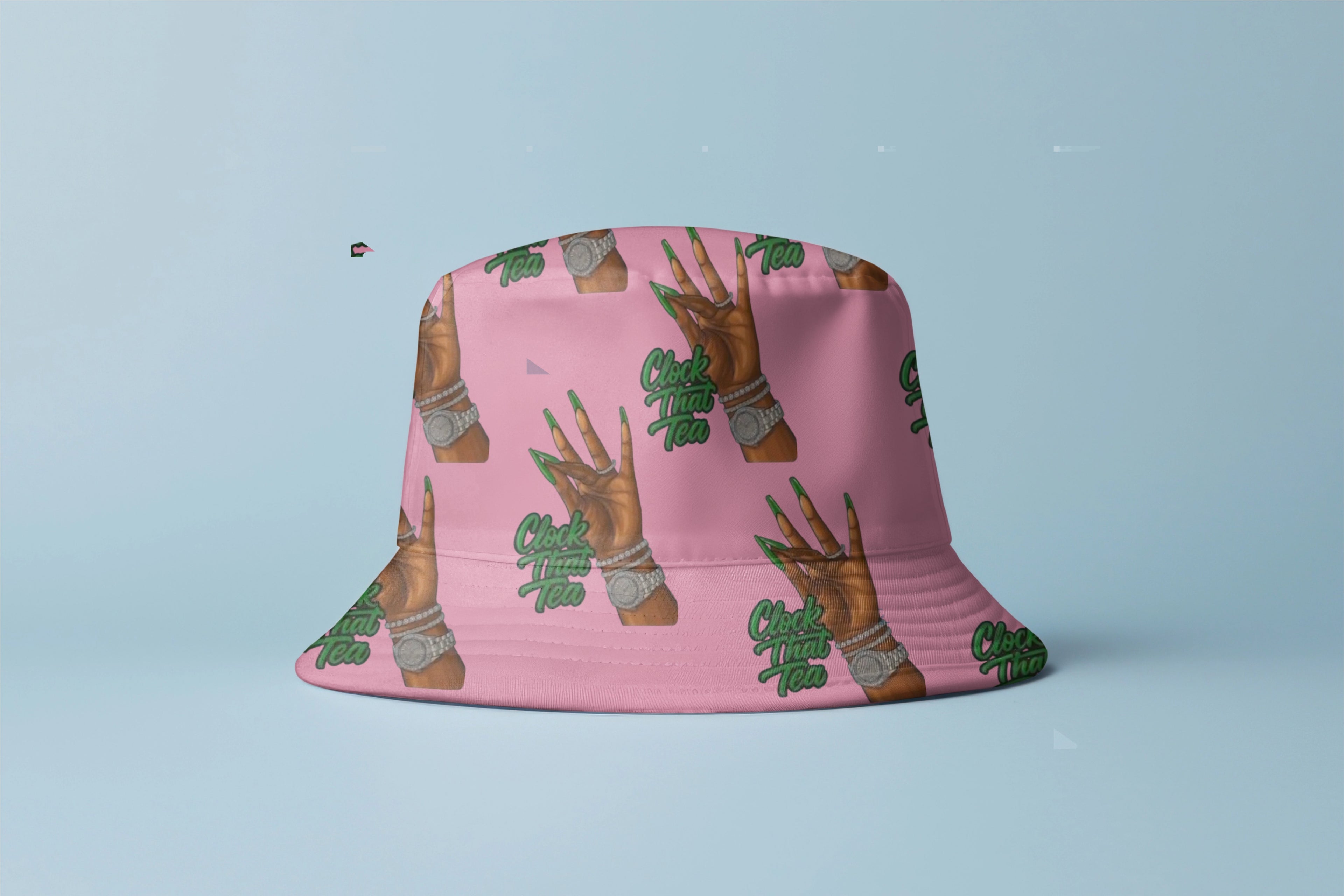 Clock That Tea Bucket Hat Multiprint