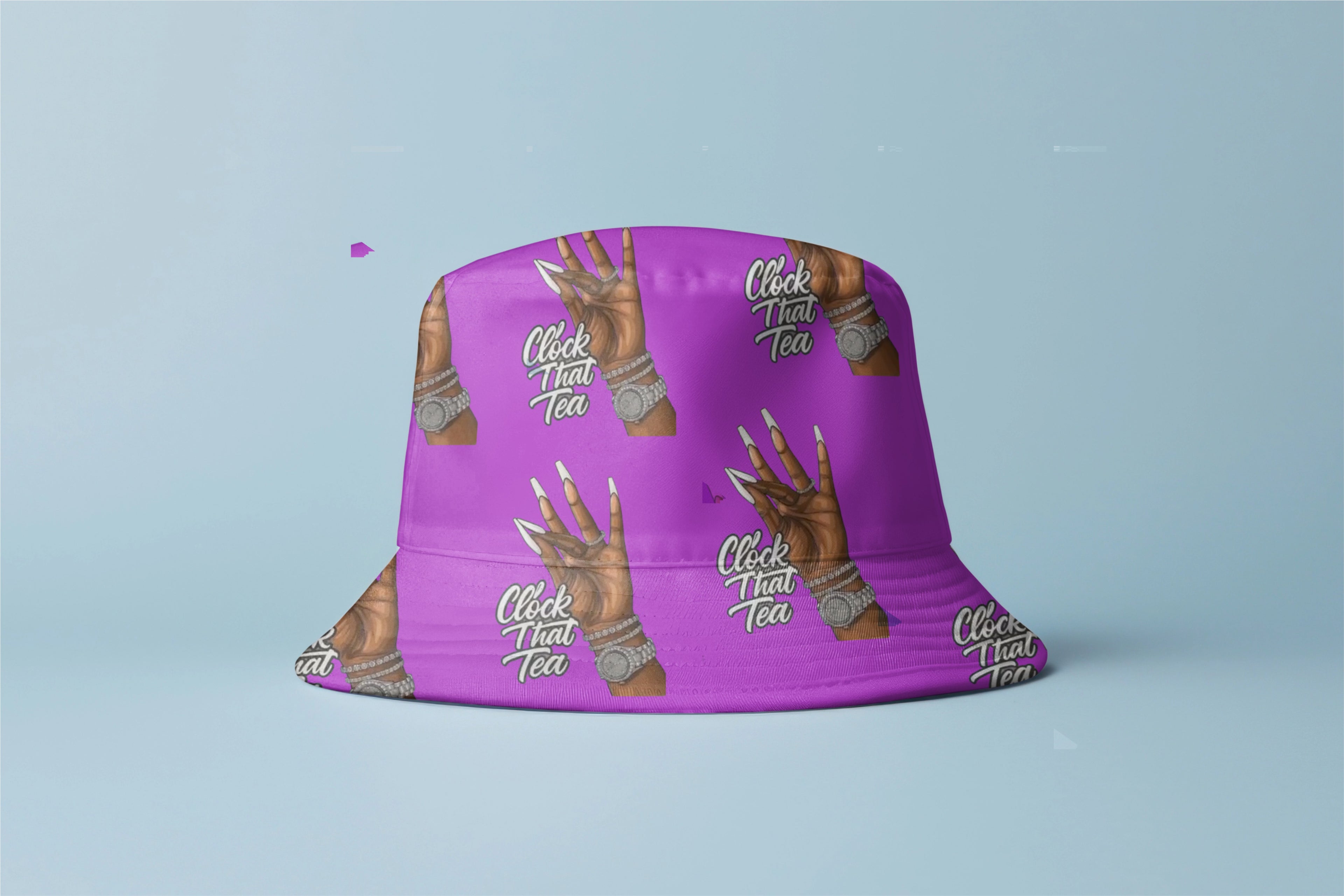 Clock That Tea Bucket Hat Multiprint