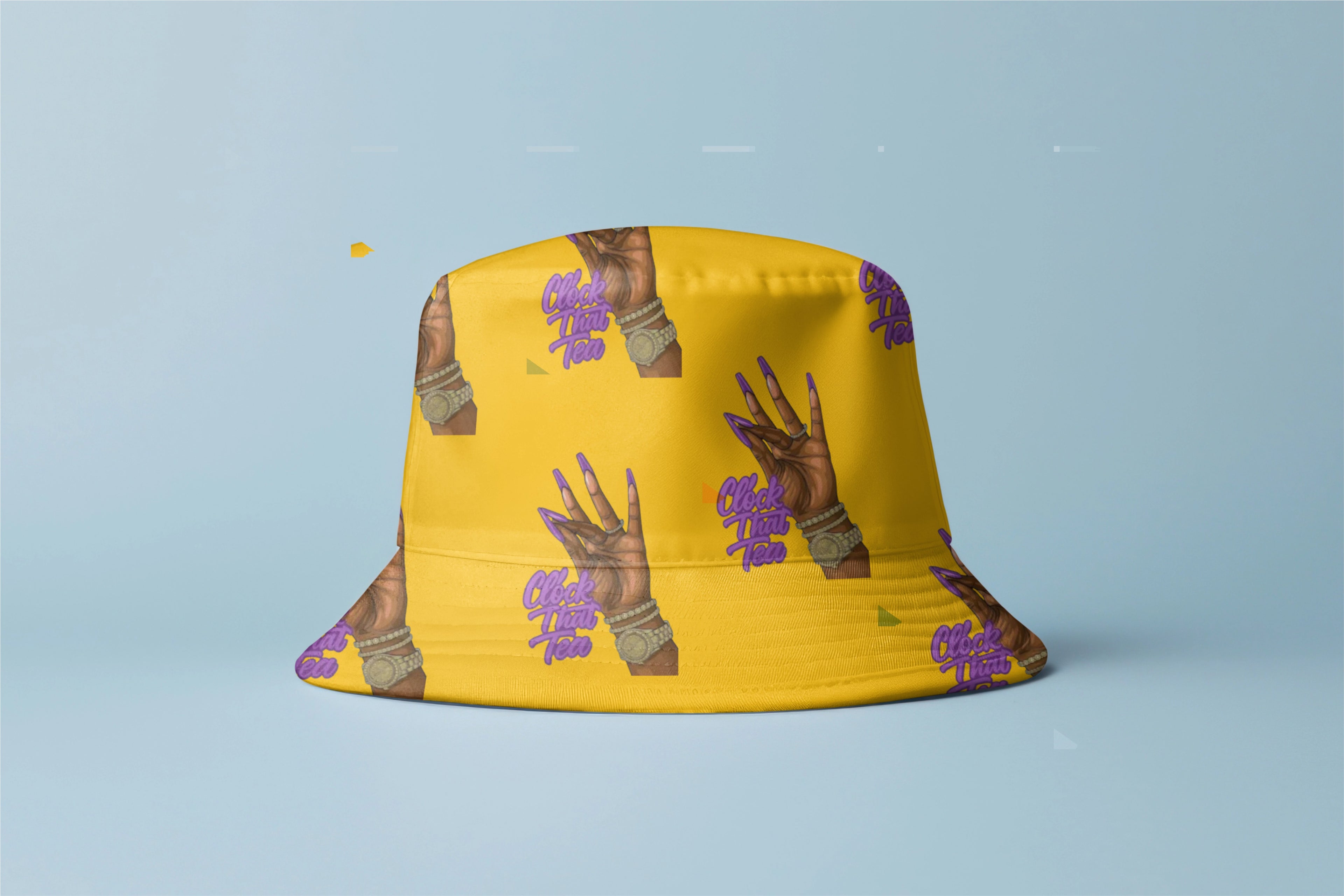 Clock That Tea Bucket Hat Multiprint