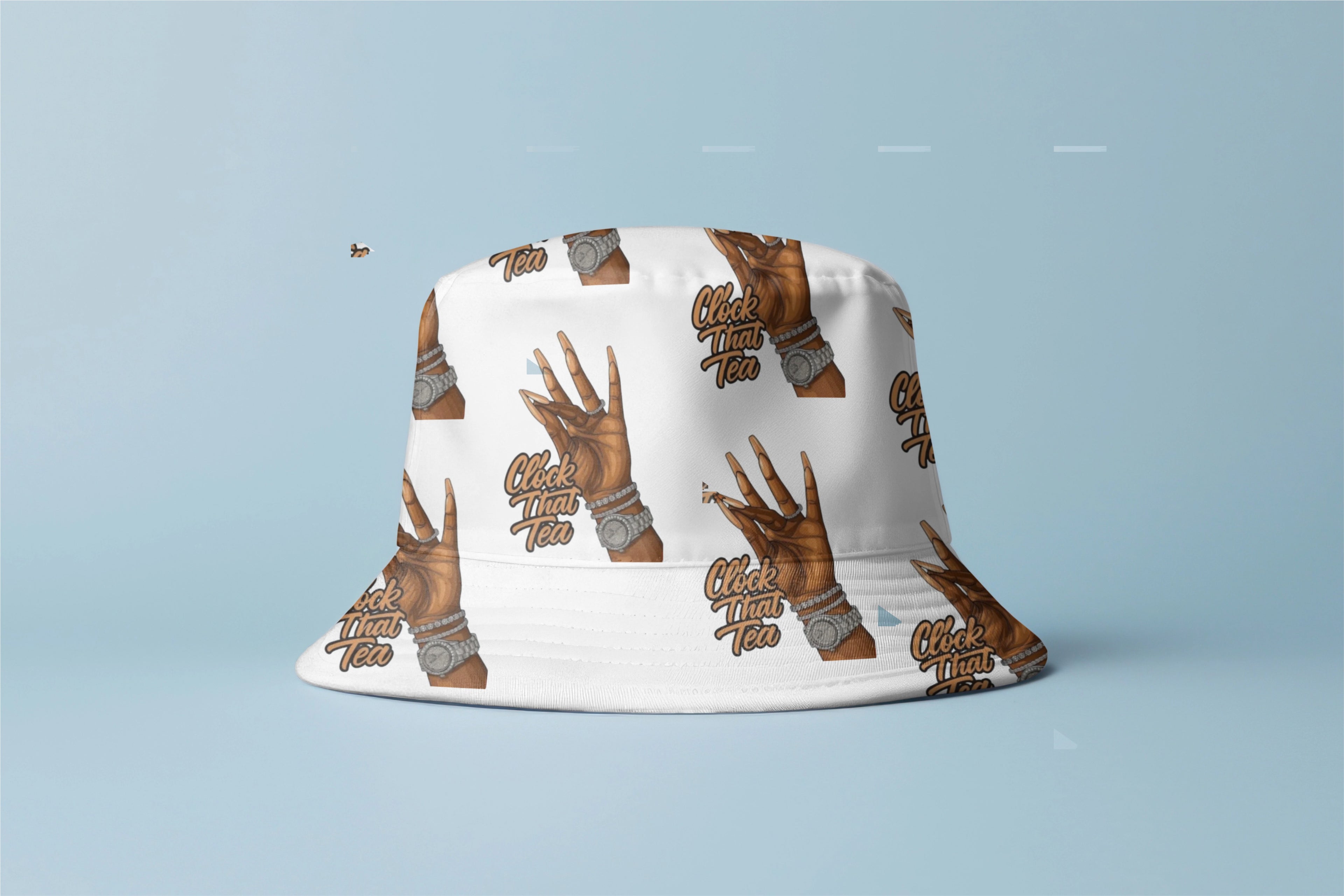 Clock That Tea Bucket Hat Multiprint