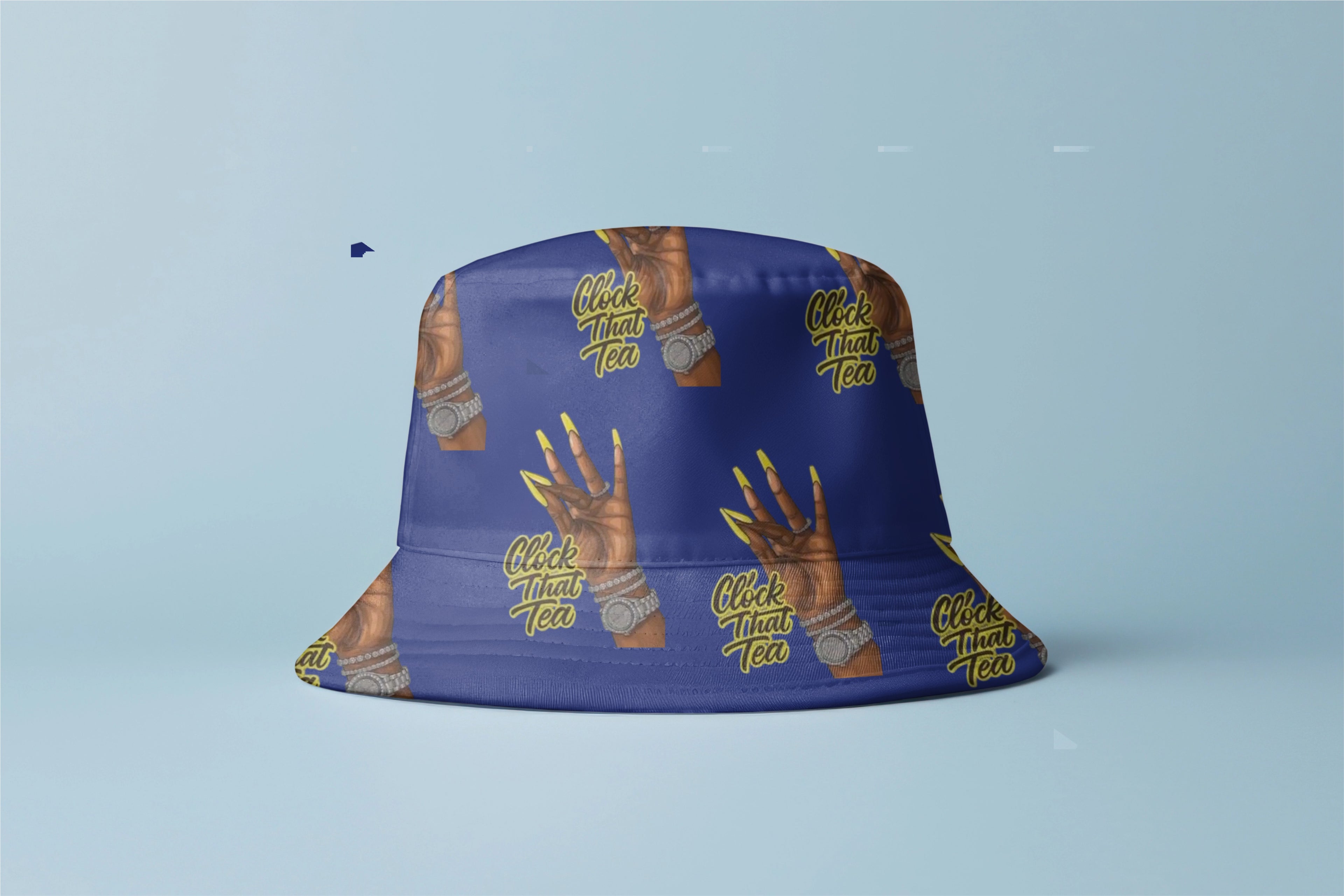 Clock That Tea Bucket Hat Multiprint