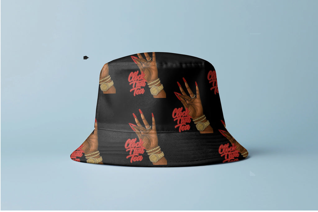 Clock That Tea Bucket Hat Multiprint