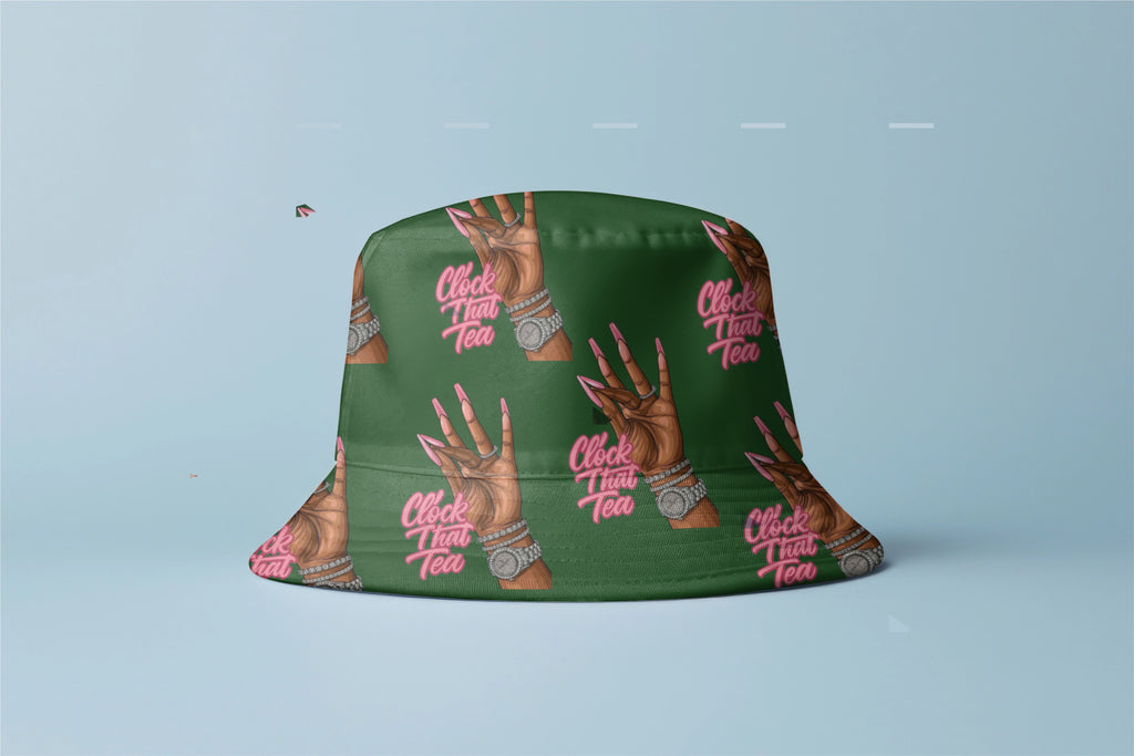 Clock That Tea Bucket Hat Multiprint