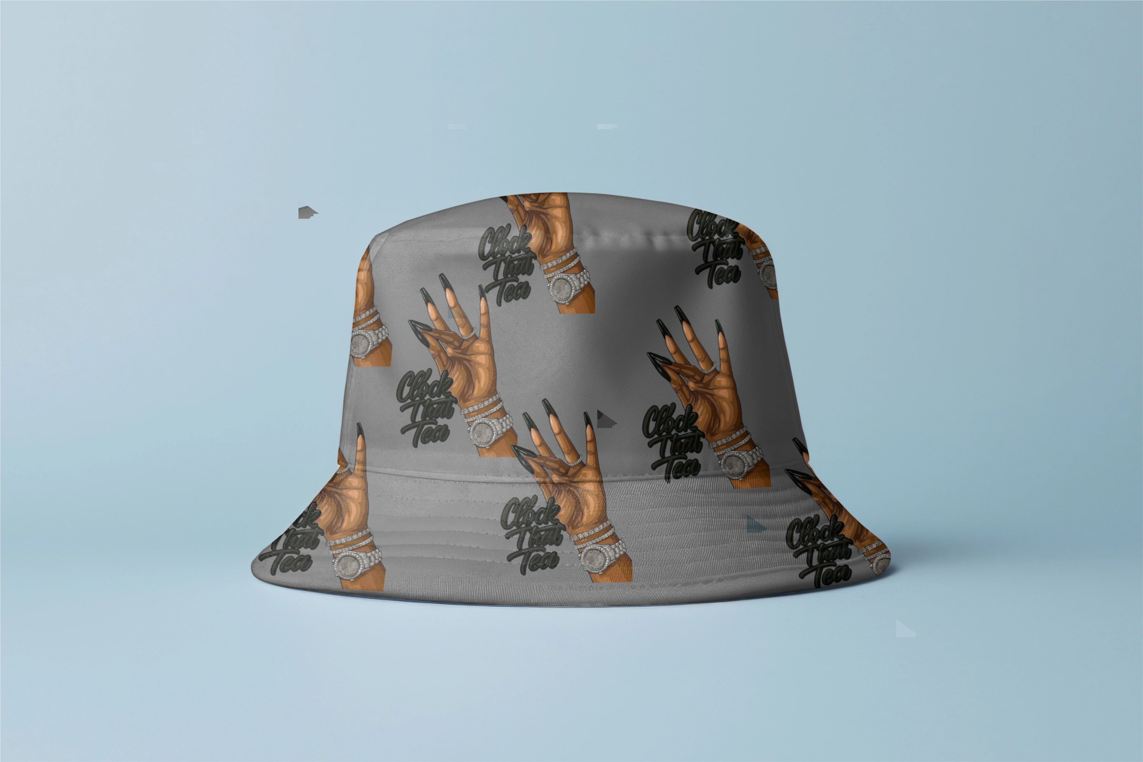 Clock That Tea Bucket Hat Multiprint